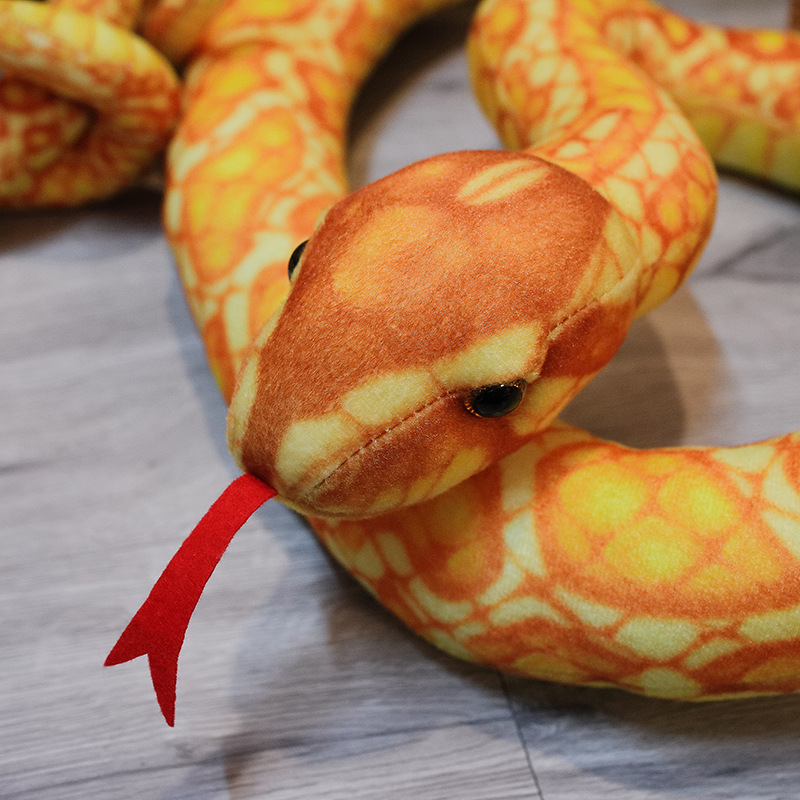 Pet Shop Toys Custom Simulation Yellow Snake Stuffed Animal Plush Toy