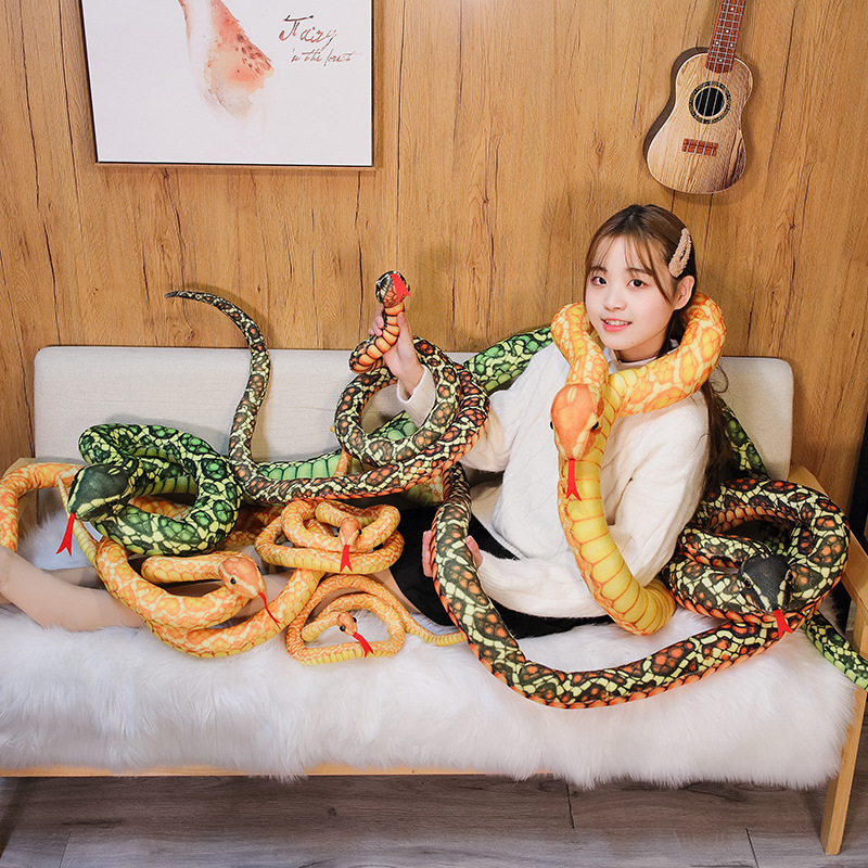 Pet Shop Toys Custom Simulation Yellow Snake Stuffed Animal Plush Toy
