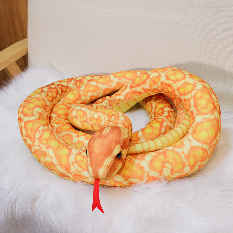 Pet Shop Toys Custom Simulation Yellow Snake Stuffed Animal Plush Toy