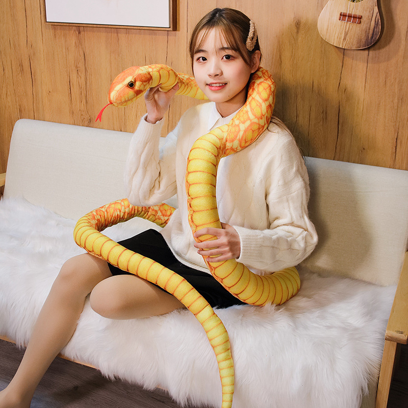 Pet Shop Toys Custom Simulation Yellow Snake Stuffed Animal Plush Toy
