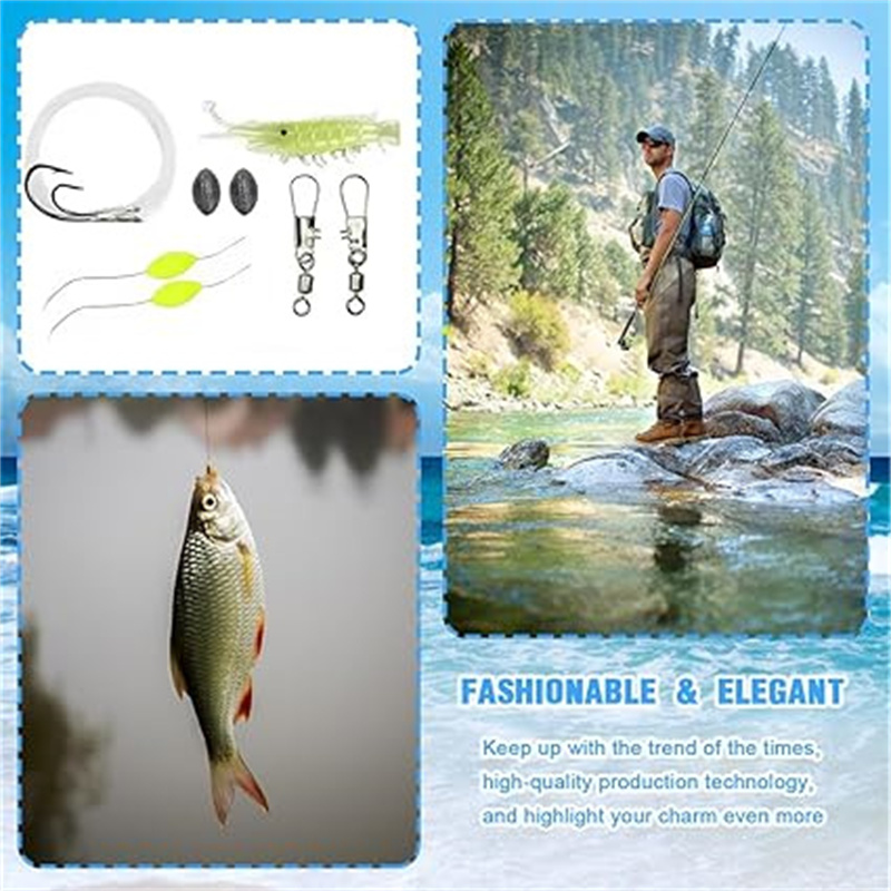 Survival Fishing Kit Basic Version Compact Fishing Kit With Fish Line Fish Hook Fish Float Bait for  Hiking Camping
