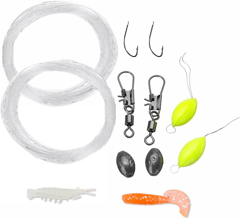 Survival Fishing Kit Basic Version Compact Fishing Kit With Fish Line Fish Hook Fish Float Bait for  Hiking Camping