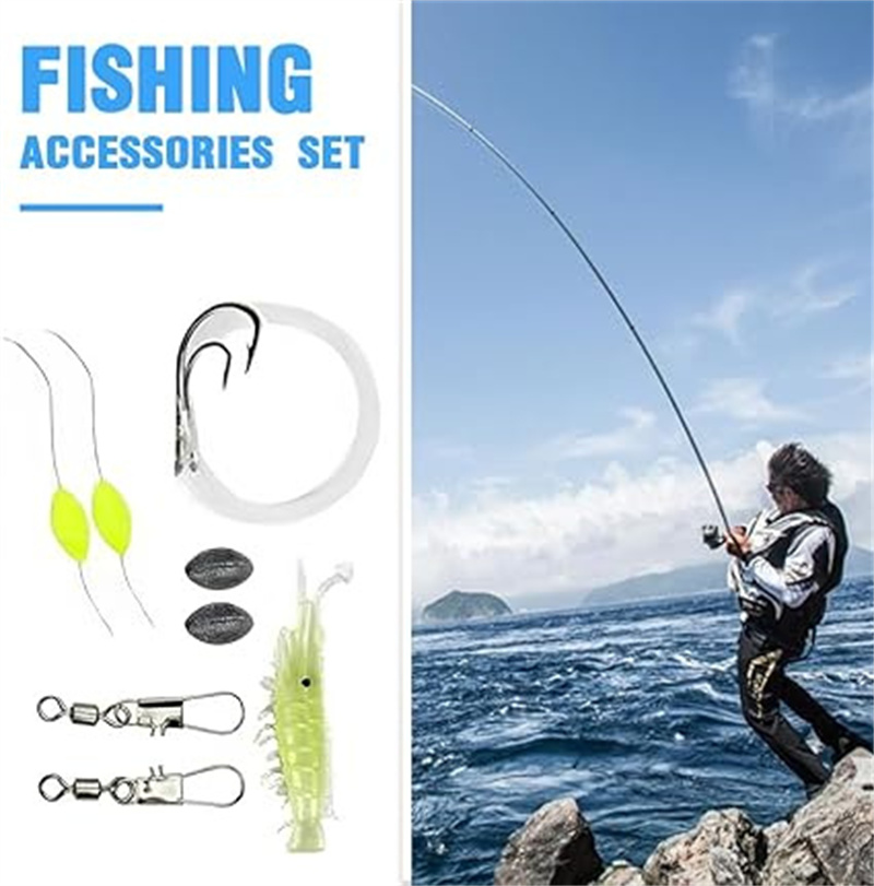 Survival Fishing Kit Basic Version Compact Fishing Kit With Fish Line Fish Hook Fish Float Bait for  Hiking Camping