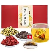Hee Creek Chrysanthemum Cassia Seed Tea Bags 9.17oz/260g, Combination with Goji Berries, Red Date...